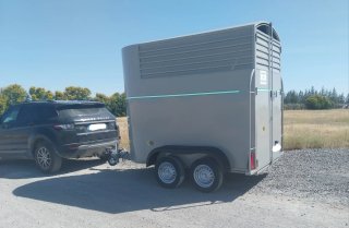 Remolque caballos gris