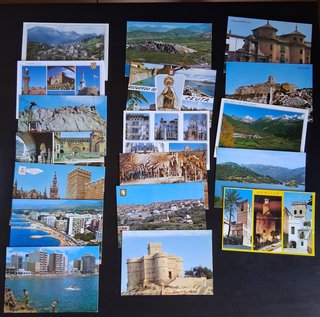 Lote 64 Tarjetas Postales España Años 70+