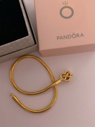 Pulsera Pandora Corazón Dorado charm