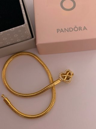 Pulsera Pandora Corazón Dorado charm