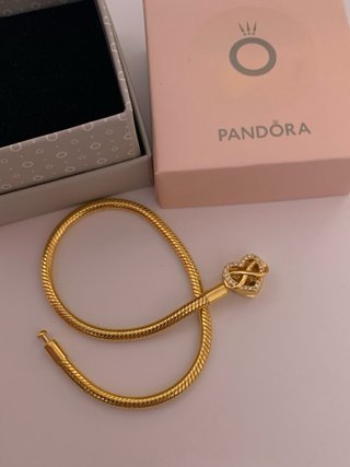 Pulsera Pandora Corazón Dorado charm