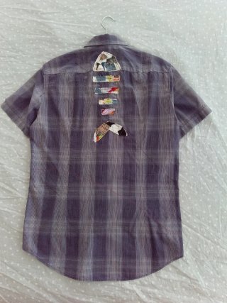 Camisa de algodón upcycled talla M
