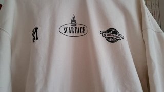 Sudadera Pull&Bear Scarface XL Crema