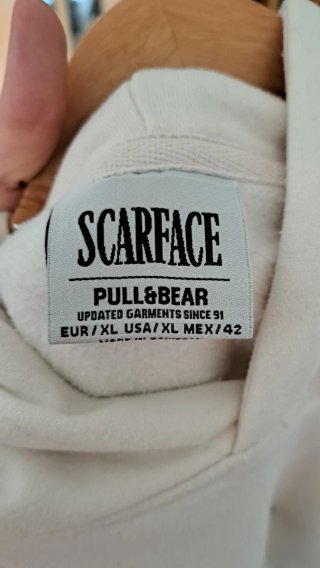 Sudadera Pull&Bear Scarface XL Crema