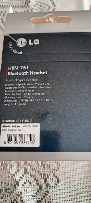 Auricolare Bluetooth LG vintage