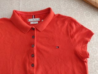 Polo Tommy Hilfiger Mujer Talla M Naranja / rojo