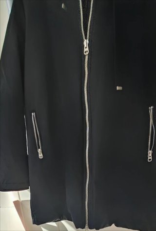 Abrigo negro Zara Basic