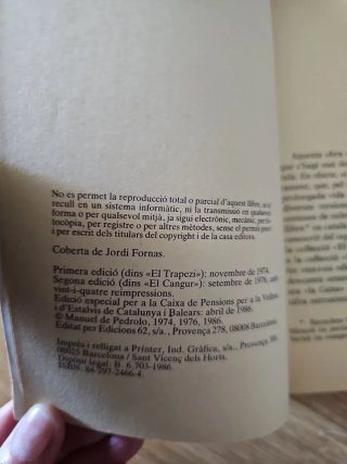 Llibre Mecanoscrit del segon origen