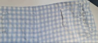 Shorts Vichy Azul y Blanco