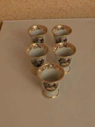 Copas antiguas de porcelana francesa