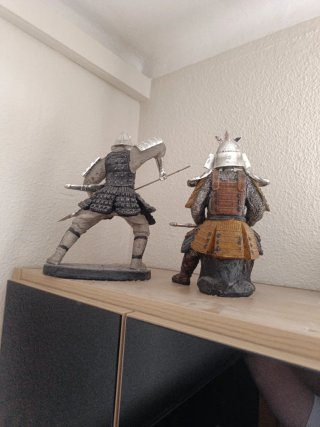 Figuras Samuráis Decoración Metal