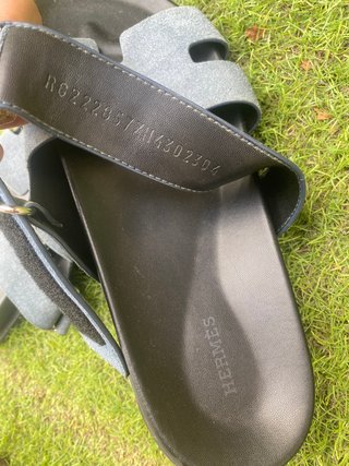 Sandalias Hermes Azul y Negro