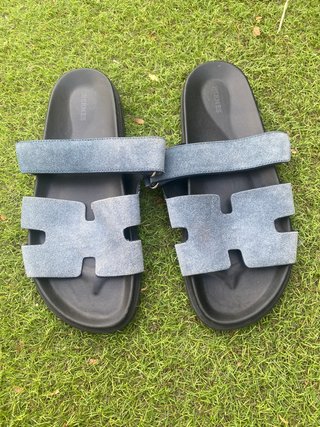 Sandalias Hermes Azul y Negro