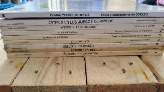 Lote 9 comics de Asterix tapa dura.