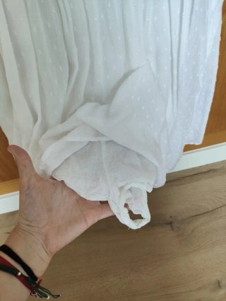 Vestido blanco bordado Zara talla única