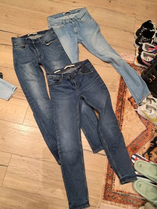 Pack de3 pantalo slim fit Mango y stradivarius 38