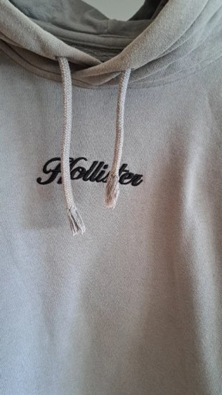 Sudadera Hollister Gris con Capucha Talla S