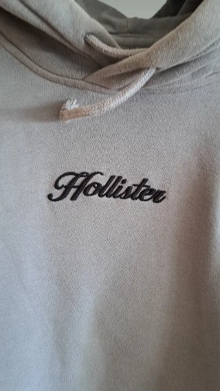 Sudadera Hollister Gris con Capucha Talla S