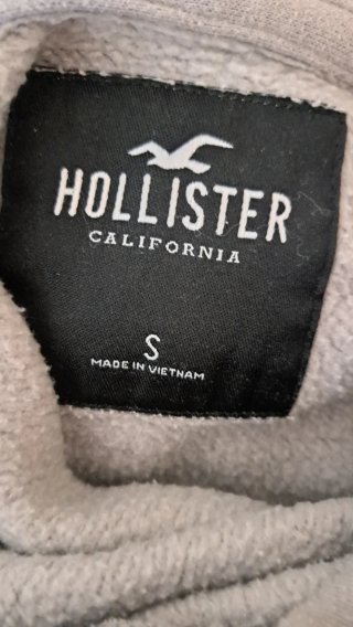 Sudadera Hollister Gris con Capucha Talla S