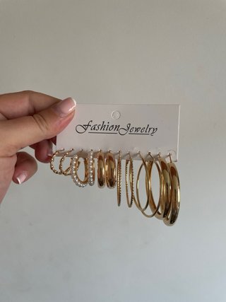 Pack Pendientes Bisutería Perlas se vende conpleto