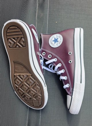 Converse Piel Burdeos Talla 39 Nuevas