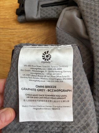 Mochila Ergobaby Omni Breeze Graphite