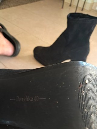 Botines de terciopelo negros