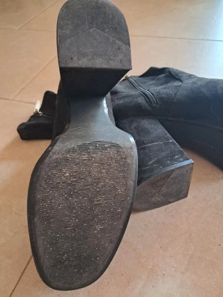 Botines de terciopelo negros