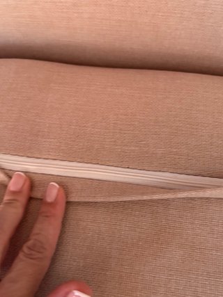Sofá cama 185x100 cm beige, sin uso