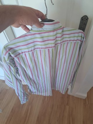 Camisa Carolina Herrera Rayas XL 16 1/2