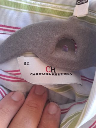 Camisa Carolina Herrera Rayas XL 16 1/2