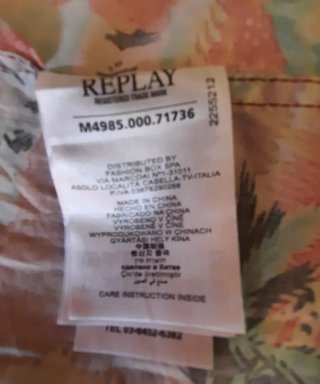 Camisa Replay Estampada Talla M
