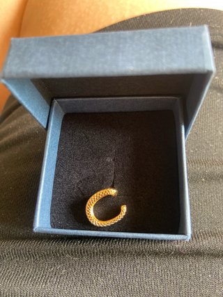 Pendiente Louise Damas Ear Cuff Azul Dorado