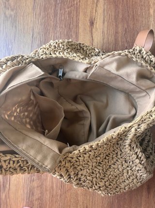Bolso de rafia redondo