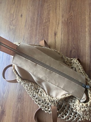 Bolso de rafia redondo