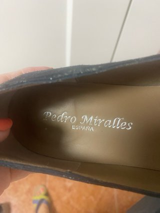Zapatos Pedro Miralles azul marino y plateado