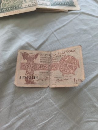 Billete 1 Peseta Española 1937