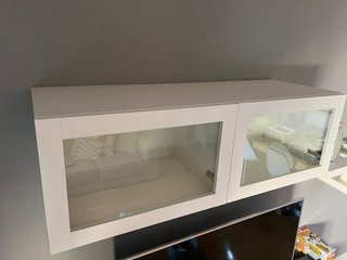 Estantería BESTA Ikea Vidrio Blanco