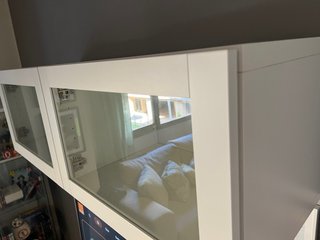 Estantería BESTA Ikea Vidrio Blanco