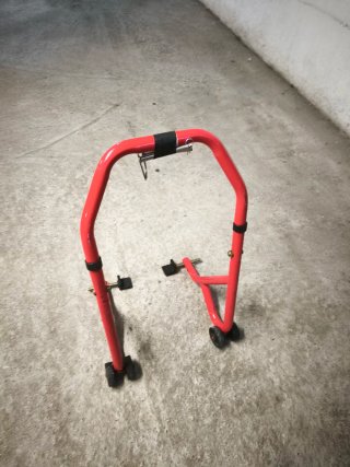 Caballete moto trasero rojo