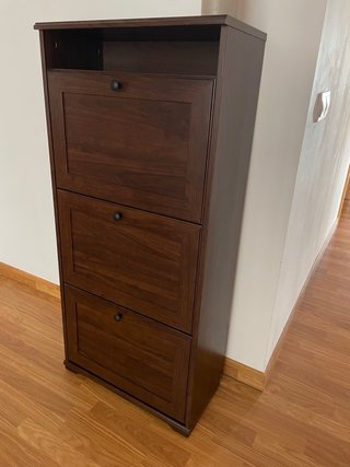 Zapatero BRUSALI IKEA Marrón Madera