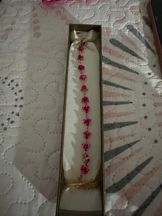 Pulsera Rosas Rosas Brillantes