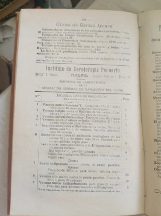 El libro antiguo de higiene y sanidad pecuarias
