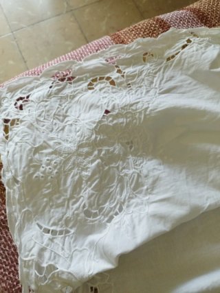 Sábanas antiguas algodón bordadas