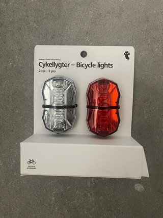 Lote bici: pedales + luces + portabidon
