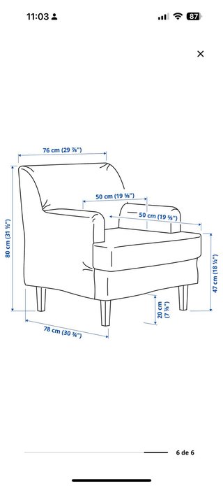 Sillón Butaca Rocksjon Ikea Blanco