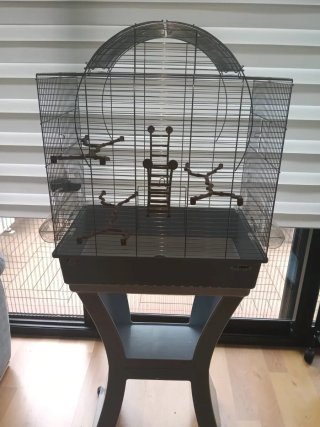 Jaula para pájaros. Imac Matilde azul-grisaceo