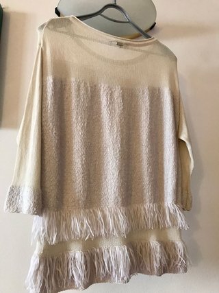 Maglia Liu Jo con frange beige taglia M