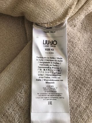 Maglia Liu Jo con frange beige taglia M