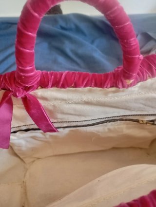 Bolso Capazo de vestir turquesa y fucsia